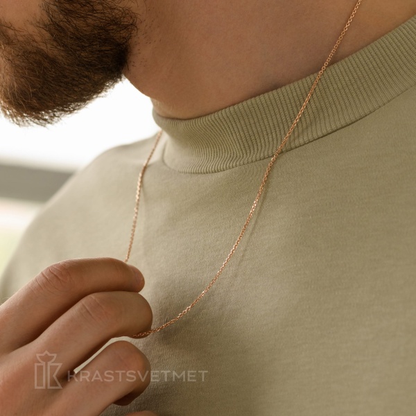 Цепь из красного золота 585, плетение «Якорь»